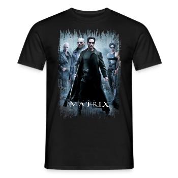 The Matrix Film Logo - Männer T-Shirt - Schwarz - Vorne - AI Model Male 178 light (178cm)