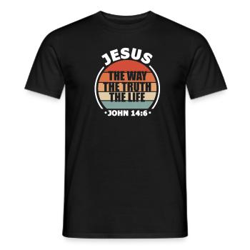Jesus Christ Christ Christian Religion Gift - Men's T-Shirt - black - Front - AI Model Male 178 light (178cm)