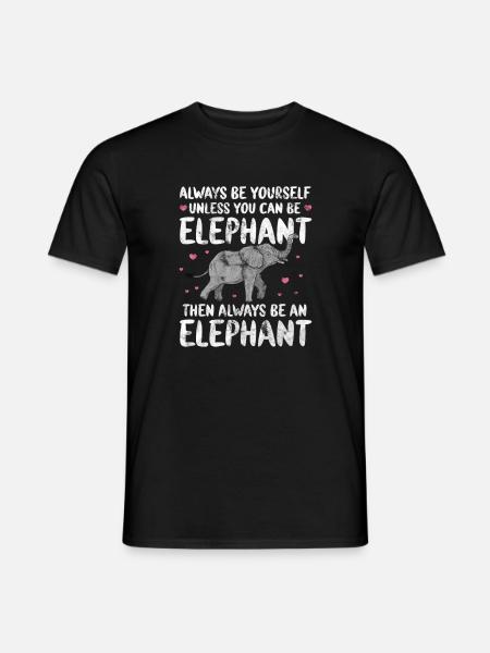 Éléphant - T-shirt homme - noir