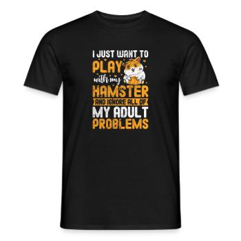 Hamster - T-shirt homme - noir - Devant - AI Model Male 178 light (178cm)