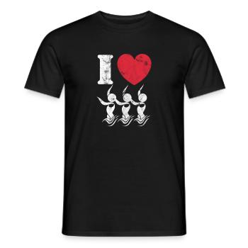Synchronschwimmen - Männer T-Shirt - Schwarz - Vorne - AI Model Male 178 light (178cm)
