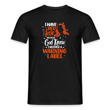 Rothaarig Rote Haare Rothaarige Rothaar Geschenk - Männer T-Shirt - Schwarz - Vorne - AI Model Male 178 light (178cm)