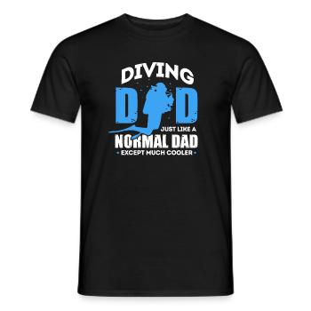 Diver Father Diving Sea Dad Father's Day Gift - Men's T-Shirt - black - Front - AI Model Male 178 light (178cm)