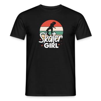 Skater Girl Skateboard Skate Skater Cadeau - T-shirt homme - noir - Devant - AI Model Male 178 light (178cm)