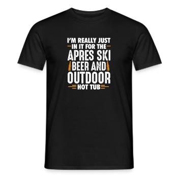 Apres Ski - Men's T-Shirt - black - Front - AI Model Male 178 light (178cm)