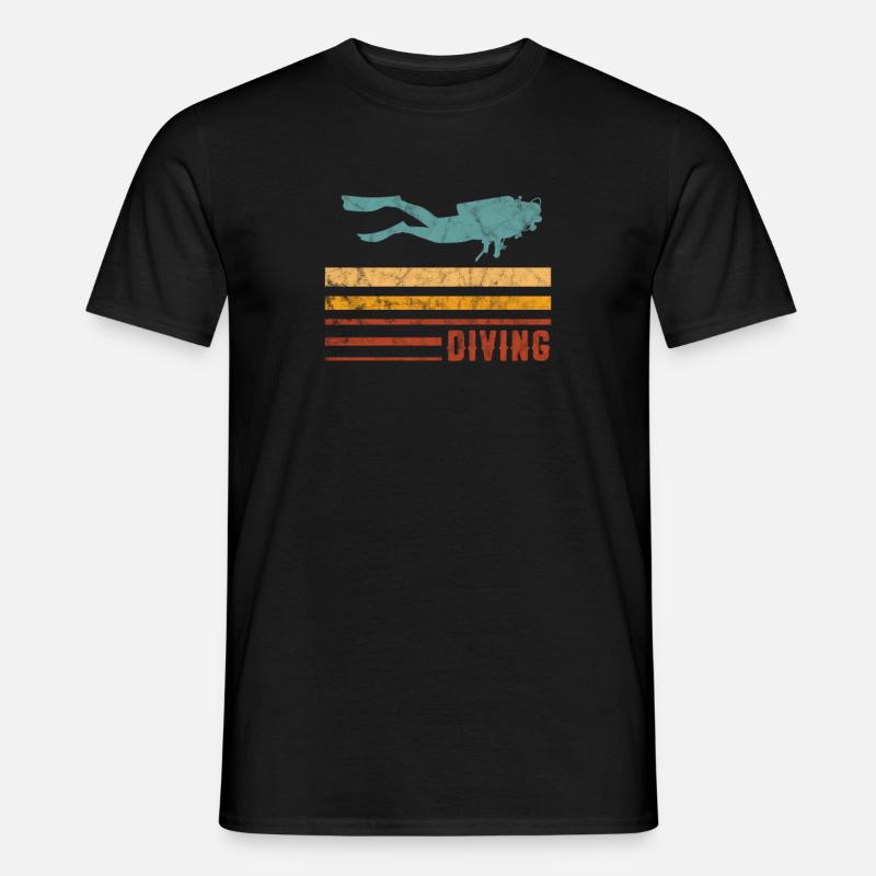 Taucher - Männer T-Shirt - Schwarz