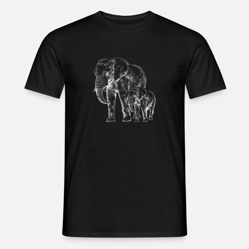 Elefant - Männer T-Shirt - Schwarz