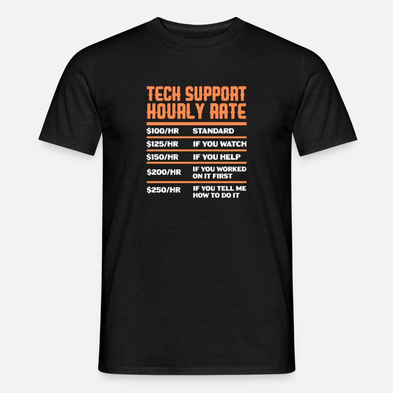 Support technique Computer It Admin Cadeau - T-shirt homme - noir