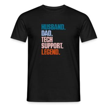 Technischer Support Computer It Admin Geschenk - Männer T-Shirt - Schwarz - Vorne - AI Model Male 178 light (178cm)