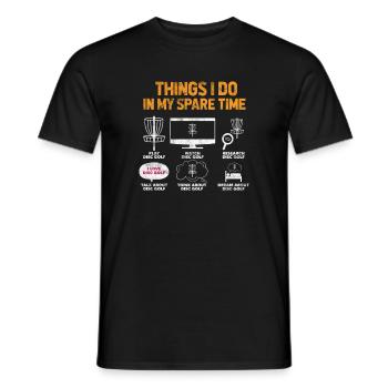 Disc Golf - Männer T-Shirt - Schwarz - Vorne - AI Model Male 178 light (178cm)