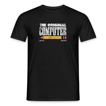 Support technique - T-shirt homme - noir - Devant - AI Model Male 178 light (178cm)