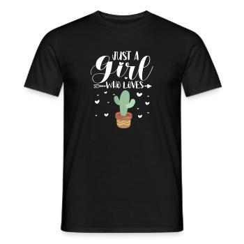 Cactus Fille Cactus Fille Fille Cadeau - T-shirt homme - noir - Devant - AI Model Male 178 light (178cm)