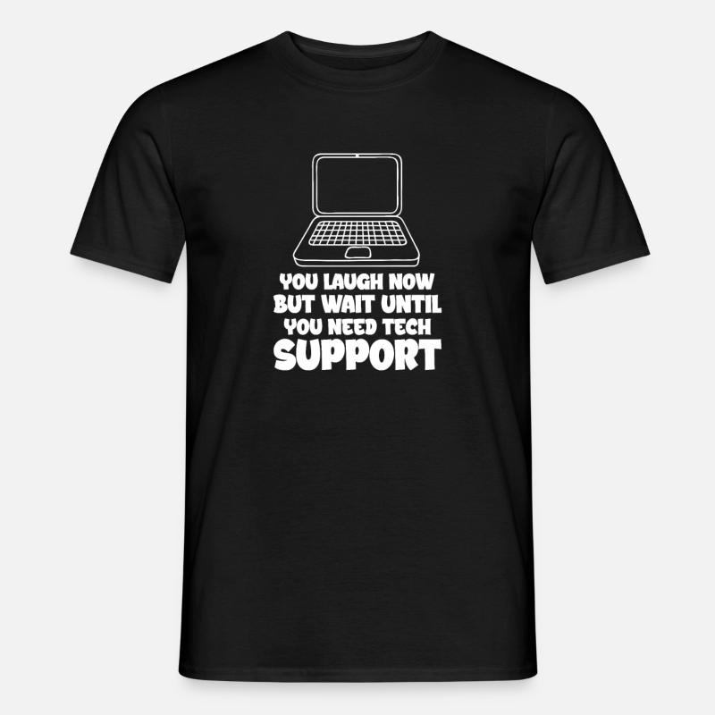 Technischer Support Computer It Admin Geschenk - Männer T-Shirt - Schwarz