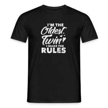 Twins - Men's T-Shirt - black - Front - AI Model Male 178 light (178cm)