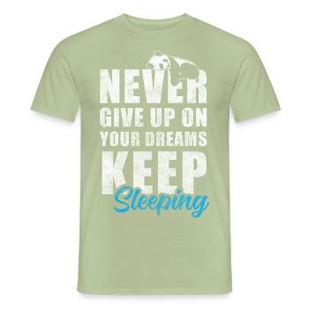 Bambus Großer Panda Stofftier Niedlich - Männer T-Shirt - Sage - Vorne - AI Model Male 178 light (178cm)