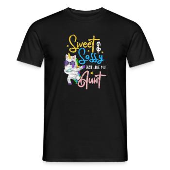Aunt - Men's T-Shirt - black - Front - AI Model Male 178 light (178cm)