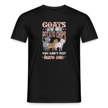 Goat - Men's T-Shirt - black - Front - AI Model Male 178 light (178cm)