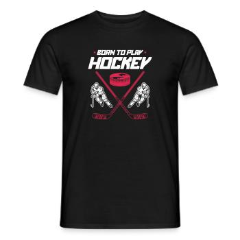 Eishockey - Männer T-Shirt - Schwarz - Vorne - AI Model Male 178 light (178cm)