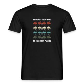 Pianiste - T-shirt homme - noir - Devant - AI Model Male 178 light (178cm)