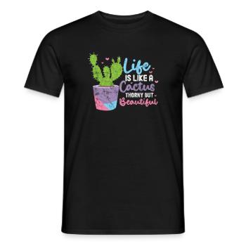 Cactus - Men's T-Shirt - black - Front - AI Model Male 178 light (178cm)