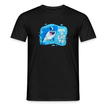 Requins Shark Ailerons de requin Shark Sea Gift - T-shirt homme - noir - Devant - AI Model Male 178 light (178cm)