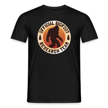 Official Bigfoot Research Team Sasquatch Lustig - Männer T-Shirt - Schwarz - Vorne - AI Model Male 178 light (178cm)