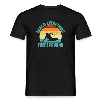 Kitesurfing - Men's T-Shirt - black - Front - AI Model Male 178 light (178cm)
