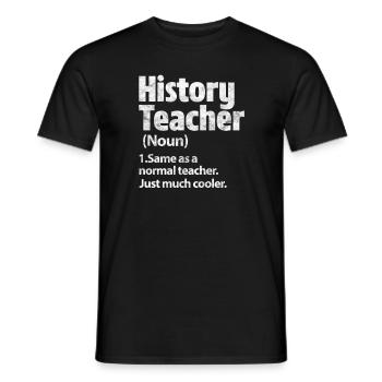 Professeur d’histoire Professeur d’histoire Histoire - T-shirt homme - noir - Devant - AI Model Male 178 light (178cm)