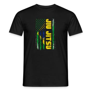 Jiu Jitsu Bjj Brésil Jiu-Jitsu USA Cadeau - T-shirt homme - noir - Devant - AI Model Male 178 light (178cm)