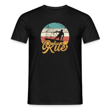 Kite Kiteboard Kitesurfer Kitesurfing Gift - Men's T-Shirt - black - Front - AI Model Male 178 light (178cm)