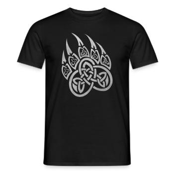 Berserker Rune Bären Tatze Wikinger Design - Männer T-Shirt - Schwarz - Vorne - AI Model Male 178 light (178cm)