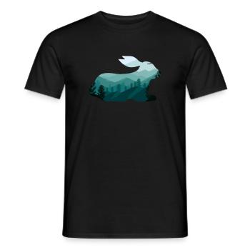Hase - Männer T-Shirt - Schwarz - Vorne - AI Model Male 178 light (178cm)