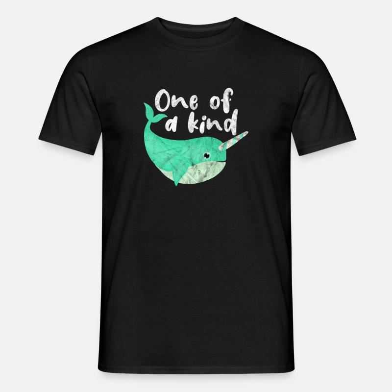 Narwal - Männer T-Shirt - Schwarz