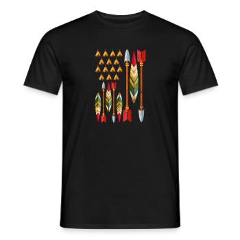Cadeau Apache amérindien - T-shirt homme - noir - Devant - AI Model Male 178 light (178cm)