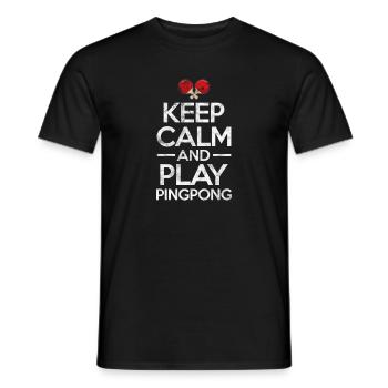 Ping-Pong Table Tennis - T-shirt homme - noir - Devant - AI Model Male 178 light (178cm)