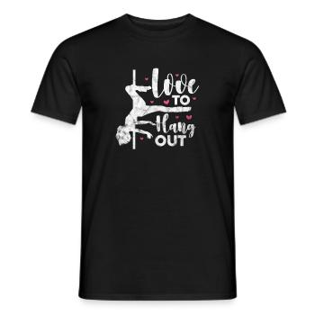 Pole Dance - Männer T-Shirt - Schwarz - Vorne - AI Model Male 178 light (178cm)