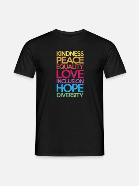 Human Rights Anti-Racism Tolerance Gift - Men's T-Shirt - black