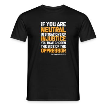 Droits de l’homme - T-shirt homme - noir - Devant - AI Model Male 178 light (178cm)