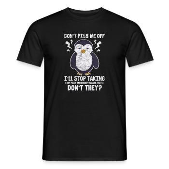 Penguin - Men's T-Shirt - black - Front - AI Model Male 178 light (178cm)