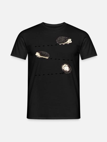Afrikanischer Weißbauchigel Igel Kostüm Fußabdruck - Männer T-Shirt - Schwarz