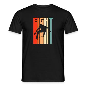 Skateboard 8th birthday - Men's T-Shirt - black - Front - AI Model Male 178 light (178cm)