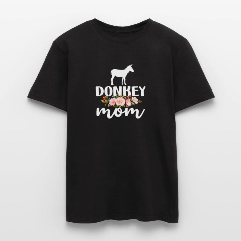 Esel Mutter Bauernhof Donkey Muttertag Geschenk Männer T-Shirt