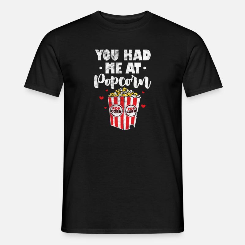 Popcorn - Männer T-Shirt - Schwarz