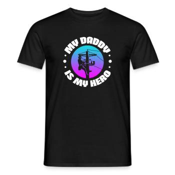 Elektriker Lineman Strom Strommast Geschenk - Männer T-Shirt - Schwarz - Vorne - AI Model Male 178 light (178cm)
