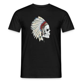 Indianer - Männer T-Shirt - Schwarz - Vorne - AI Model Male 178 light (178cm)
