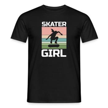Skate Skater Fille - T-shirt homme - noir - Devant - AI Model Male 178 light (178cm)