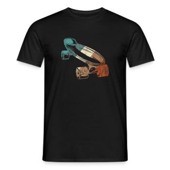 Skateboard Longboard Skater Skate Skaten Geschenk - Männer T-Shirt - Schwarz - Vorne - AI Model Male 178 light (178cm)