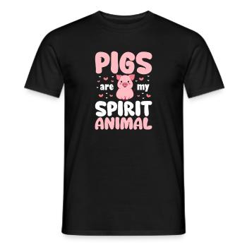 Cochon - T-shirt homme - noir - Devant - AI Model Male 178 light (178cm)