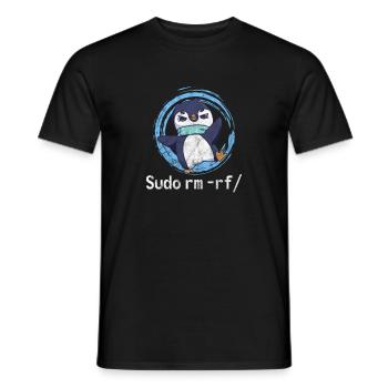 Penguin - Men's T-Shirt - black - Front - AI Model Male 178 light (178cm)