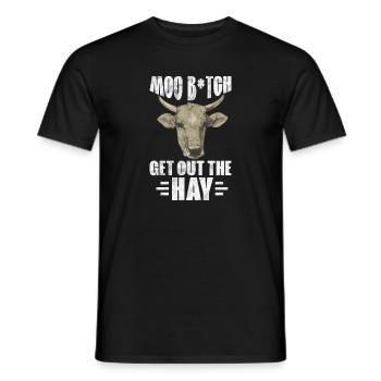 Cow Cow Cows Farm Farmer Gift - Men's T-Shirt - black - Front - AI Model Male 178 light (178cm)